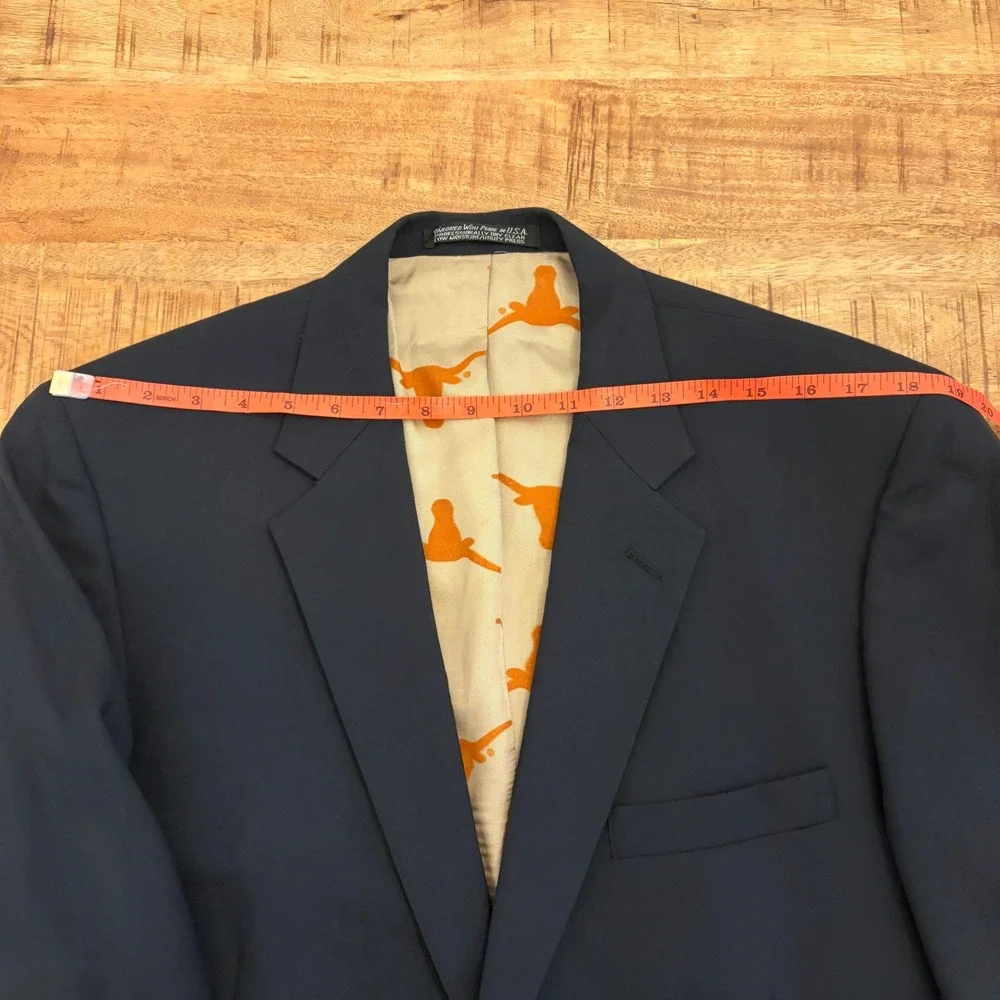 Wallys Austin UT University Texas Longhorns Blazer Limited Edition Mens 43L Navy